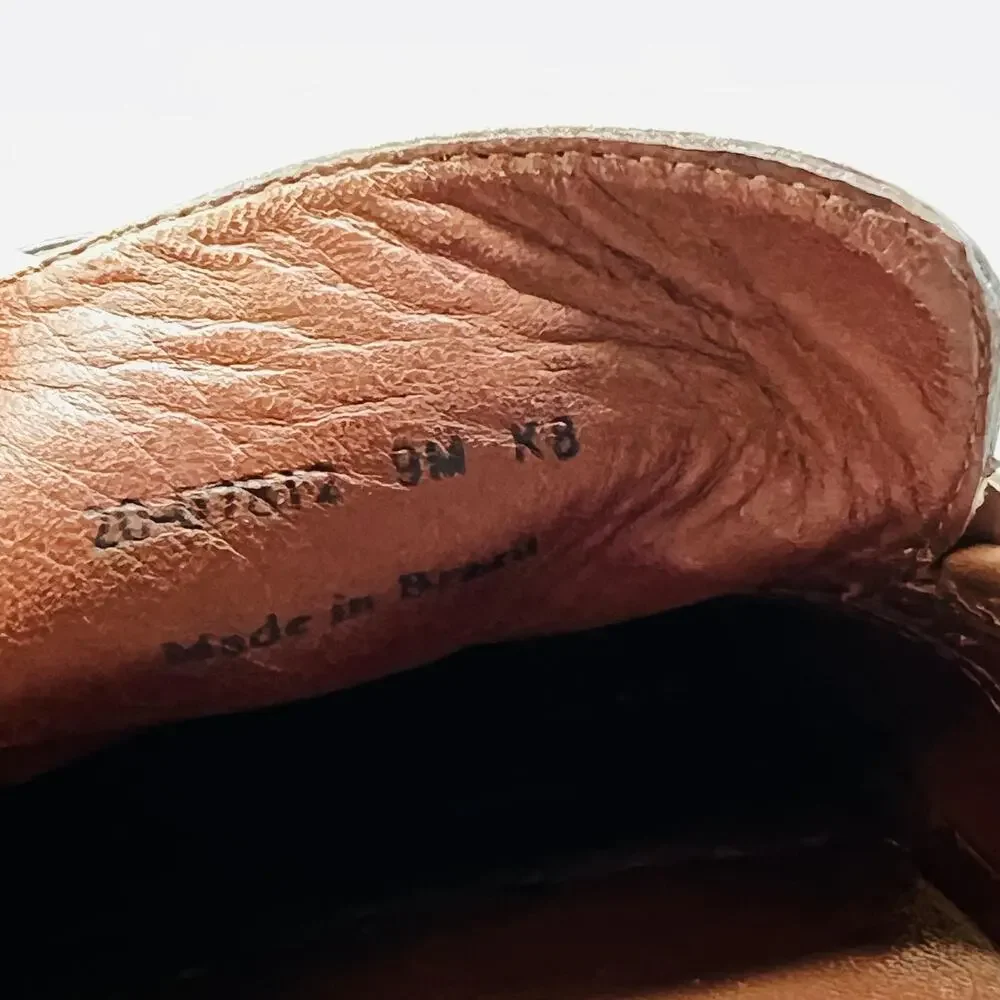 Johnston & Murphy Shoes Mens 9 Brown Leather Slip On Penny Loafer Square Toe